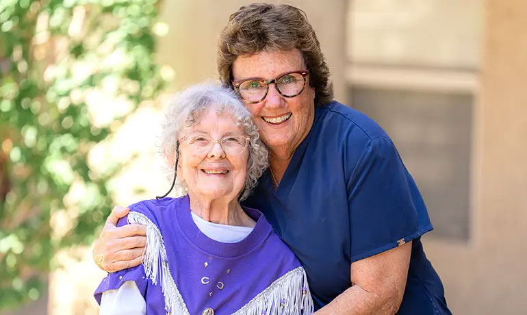 RN Kathleen Lewis Patient Nancy Barrett