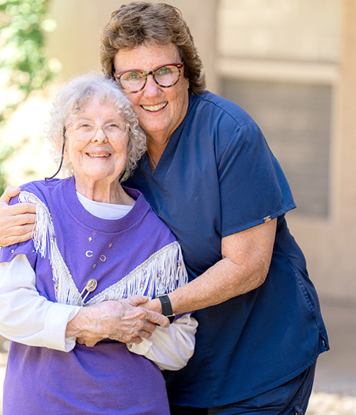 RN Kathleen Lewis Patient Nancy Barrett